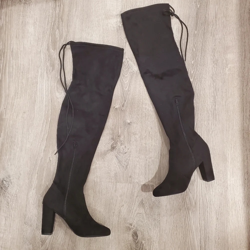 NEW Chinese Laundry Brinna Suedette Black Boots
